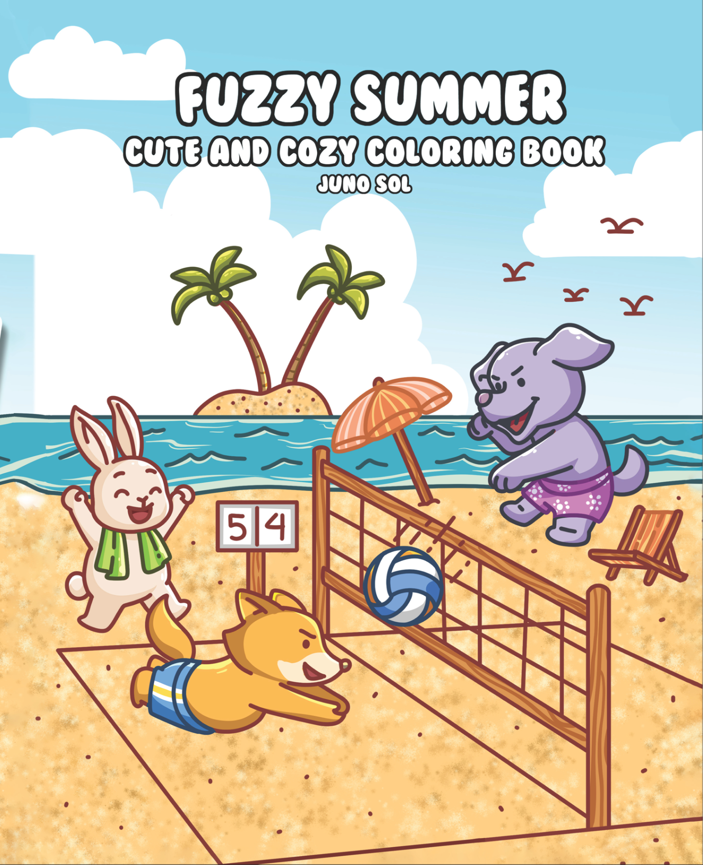 Fuzzy Summer: Cute and cozy coloring book second edition